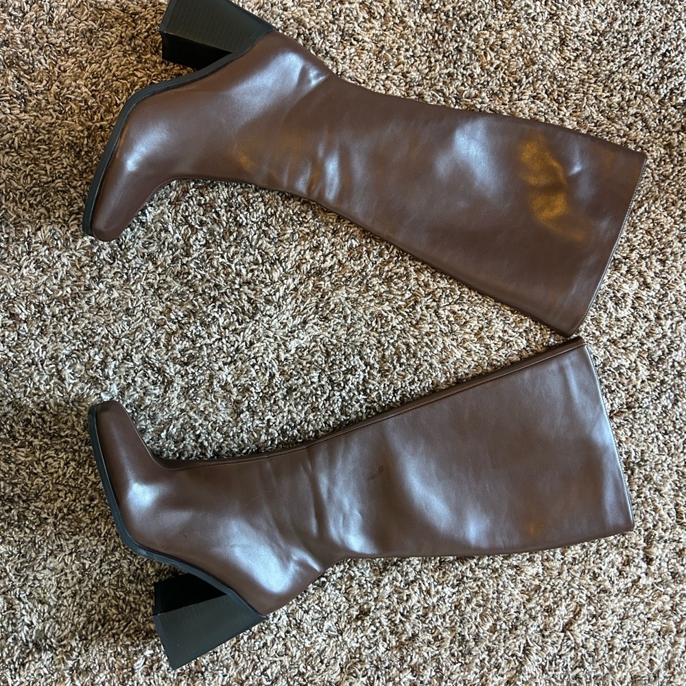 Brown Knee-High Boots